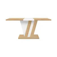 Mesa extensible Zatar 125/170x75 roble artisan/blanco