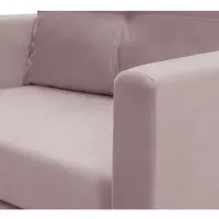 Sofá individual Bunio convertible con arcón rosa