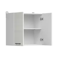 Armario de cocina superior Junona Line 60 cm de dos puertas brillo tiza
