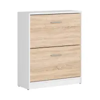 Zapatero Nepo Plus 70 cm blanco/roble sonoma