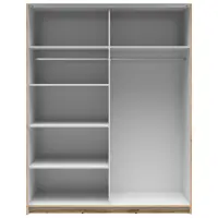 Armario de puertas correderas Tetrix 153 cm roble wotan