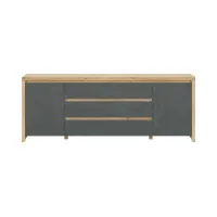 Mueble RTV Larios 190 cm con 2 puertas y 3 cajones roble artisan/matera