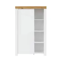 Estantería Holten 98 cm con puertas y 4 estantes blanca
