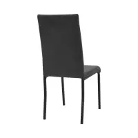 Silla Anne tapizada gris oscuro