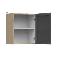 Mueble de cocina superior Junona Line 50 cm con puerta izquierda/derecha roble bernstein/grafito