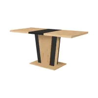 Mesa extensible Zalder 120/160x68 roble artisan/negro