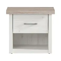 Mesita de noche Luca Juzi 51 cm con cajón alerce sibiu claro/roble sonoma oscuro