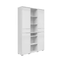 Estantería Nevada A 122 cm con 2 puertas y estantes blanca