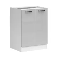 Armario de cocina inferior Junona Line 60 cm gris claro brillo