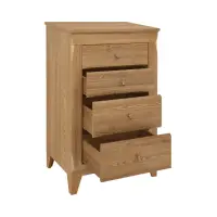 Cómoda Bergen 72 cm con 4 cajones alerce sibiu dorado