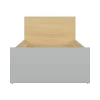 Cama Nandu 90x200 gris claro/roble polaco
