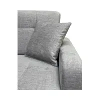 Sofá rinconera universal Lars convertible con arcón de terciopelo gris