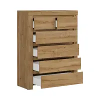 Cómoda Holten 99 cm con 6 cajones roble waterford