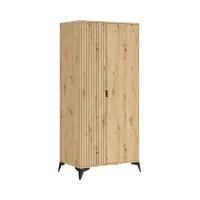 Armario de dos puertas Lamea 90 cm roble artisan