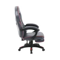 Silla gaming Riku con reposapiés extensible gris