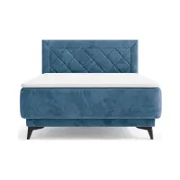 Cama continental Zalea 120x200 con contenedor azul