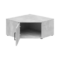 Estantería de esquina MultiDo 71,5x71,5 cm con puertas atelier claro