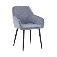 Silla tapizada Stu gris