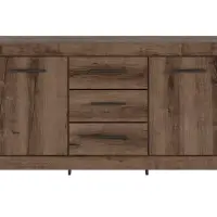 Cómoda Balin 160 cm con 2 puertas y 3 cajones roble monastery