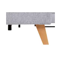 Sofá rinconera izquierdo Lars convertible con arcón gris