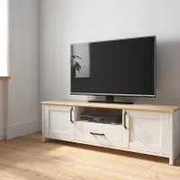 Тумба RTV Loksa 160 см с 2 дверцами и ящиком сосна андерсен белая