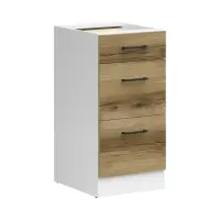 Mueble de cocina bajo Junona Line 40 cm con cajones sin encimera roble delano claro