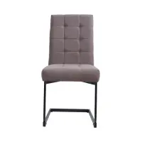 Silla tapizada Maurice marrón