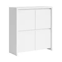 Armario Kaspian 105 cm de cuatro puertas blanco