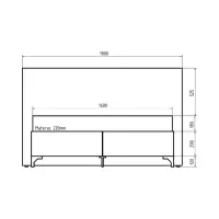 Continental bed Joy 160x200 with storage light beige