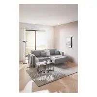 Угловой диван универсальный Ponty раскладной с ящиком серый