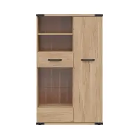 Vitrina Lara 90 cm con 2 puertas fresno belarus