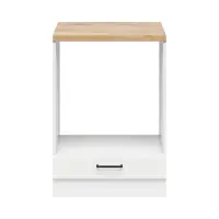 Mueble de cocina para horno encastrable Junona Line 60 cm tiza brillo con encimera