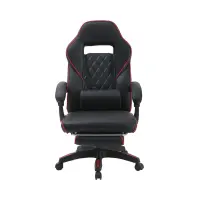 Silla gaming Riku con reposapiés extensible negro