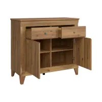 Cómoda Bergen 110 cm con 2 puertas y 2 cajones alerce sibiu dorado