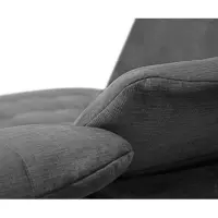 Sofá rinconera izquierdo Aragon extensible con reposacabezas y asiento regulables gris