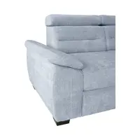 Sofá rinconera derecha Aguda convertible con arcón azul