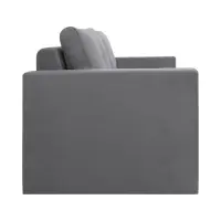 Sofá de dos plazas Bunio III convertible con arcón gris