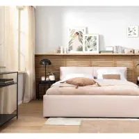 Cama tapizada Nedin 160x200 beige