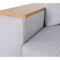 Sofá de tres plazas Peter cama con arcón de pana gris