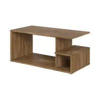 Mesa de centro Gato 100x50 con estante roble stirling