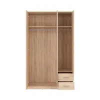 Armario de tres puertas Nepo Plus 118 cm con cajones roble sonoma