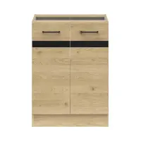 Mueble bajo de cocina Junona Line 60 cm con 2 puertas roble bernstein