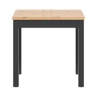 Mesa cuadrada Maren 80 cm roble artisan/negro