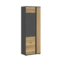 Vitrina Luen 70 cm con 3 puertas roble tegola/roble mauvella