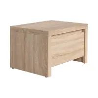 Mesita de noche Kaspian 51 cm con cajón roble sonoma