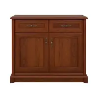 Cómoda Kent 101 cm con 2 puertas y 2 cajones castaño