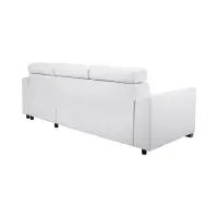 Sofá rinconera universal Evia con función de cama, arcón y reposacabezas ajustables gris claro