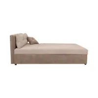 Sofá cama Rico con arcón y respaldo ajustable beige