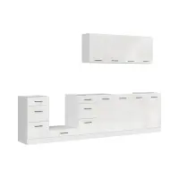 Conjunto de cocina Junona Line 300 cm brillo tiza