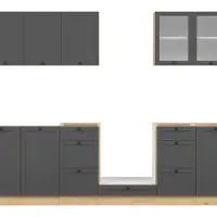 Conjunto de cocina Junona Line 260 cm grafito